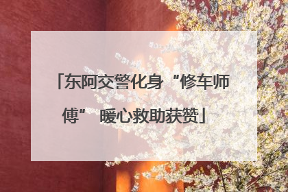 东阿交警化身“修车师傅” 暖心救助获赞