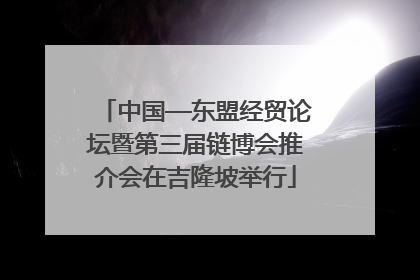 中国—东盟经贸论坛暨第三届链博会推介会在吉隆坡举行
