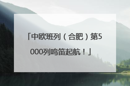 中欧班列（合肥）第5000列鸣笛起航！