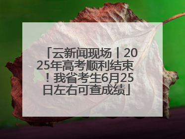 云新闻现场丨2025年高考顺利结束！我省考生6月25日左右可查成绩