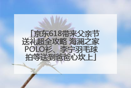 京东618带来父亲节送礼超全攻略 海澜之家POLO衫、李宁羽毛球拍等送到爸爸心坎上