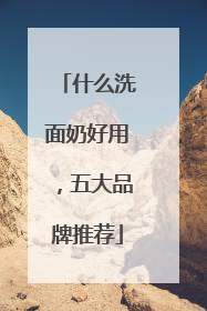 什么洗面奶好用，五大品牌推荐
