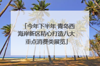 今年下半年 青岛西海岸新区精心打造八大重点消费类展览