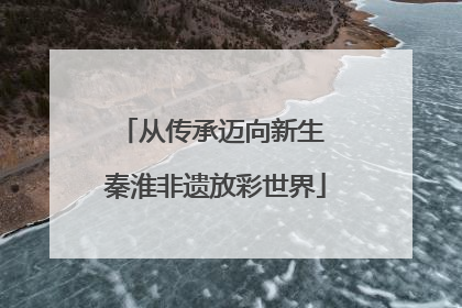 从传承迈向新生 秦淮非遗放彩世界