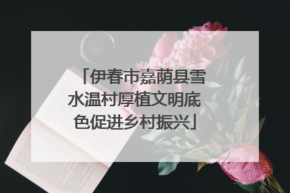 伊春市嘉荫县雪水温村厚植文明底色促进乡村振兴