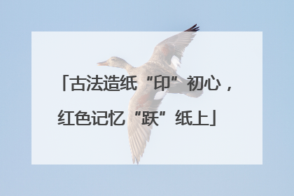 古法造纸“印”初心，红色记忆“跃”纸上