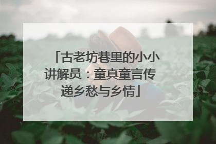 古老坊巷里的小小讲解员：童真童言传递乡愁与乡情