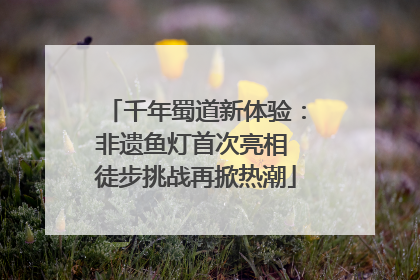 千年蜀道新体验：非遗鱼灯首次亮相 徒步挑战再掀热潮