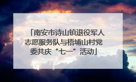 南安市诗山镇退役军人志愿服务队与梧埔山村党委共庆“七一”活动