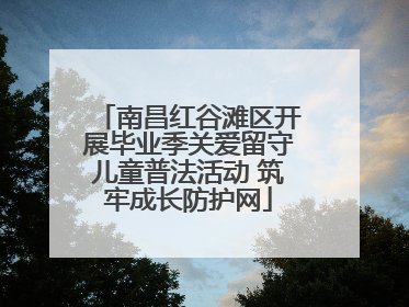 南昌红谷滩区开展毕业季关爱留守儿童普法活动 筑牢成长防护网