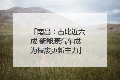 南昌：占比近六成 新能源汽车成为报废更新主力