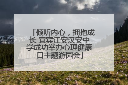 倾听内心，拥抱成长 宜宾江安汉安中学成功举办心理健康日主题游园会