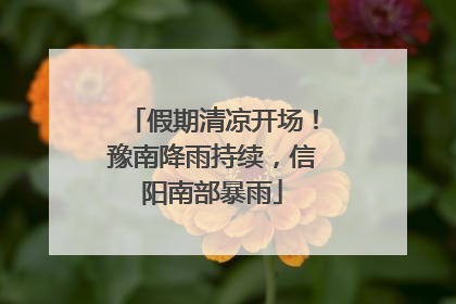 假期清凉开场！豫南降雨持续，信阳南部暴雨