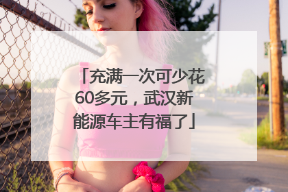 充满一次可少花60多元，武汉新能源车主有福了