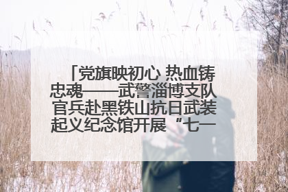 党旗映初心 热血铸忠魂——武警淄博支队官兵赴黑铁山抗日武装起义纪念馆开展“七一”主题党日活动