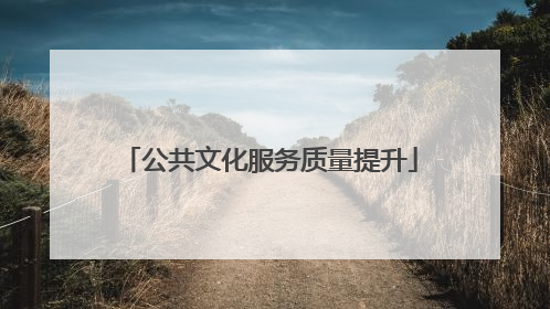 公共文化服务质量提升