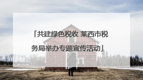 共建绿色税收 莱西市税务局举办专题宣传活动