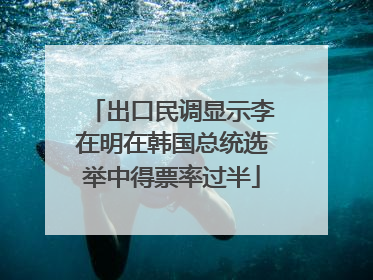 出口民调显示李在明在韩国总统选举中得票率过半