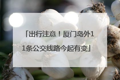 出行注意！厦门岛外11条公交线路今起有变