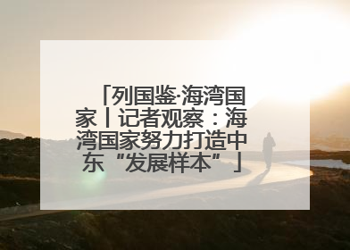 列国鉴·海湾国家丨记者观察：海湾国家努力打造中东“发展样本”