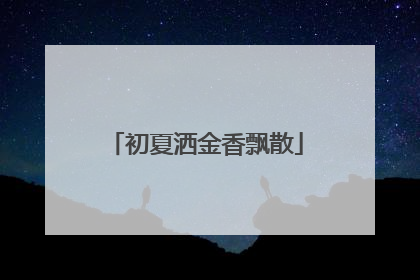 初夏洒金香飘散