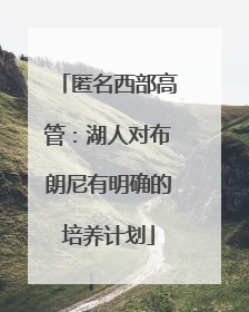 匿名西部高管：湖人对布朗尼有明确的培养计划