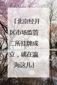 北京经开区市场监管二所挂牌成立，就在瀛海这儿