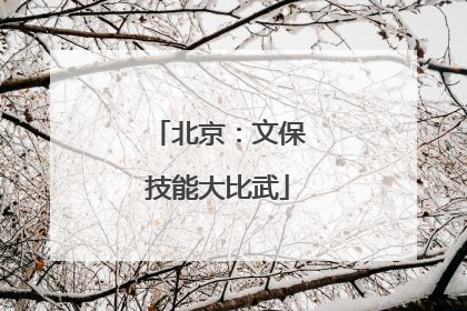 北京：文保技能大比武