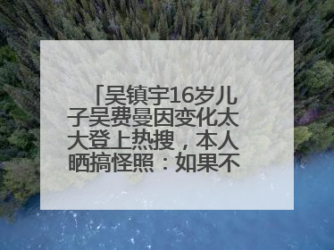 吴镇宇16岁儿子吴费曼因变化太大登上热搜，本人晒搞怪照：如果不喜欢现在的我可以离开