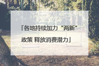 各地持续加力“两新”政策 释放消费潜力
