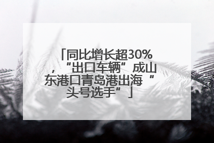同比增长超30%，“出口车辆”成山东港口青岛港出海“头号选手”