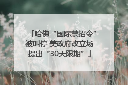 哈佛“国际禁招令”被叫停 美政府改立场提出“30天限期”