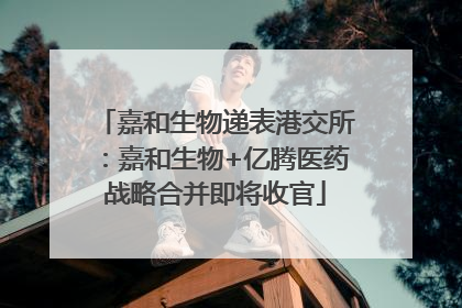 嘉和生物递表港交所：嘉和生物+亿腾医药战略合并即将收官