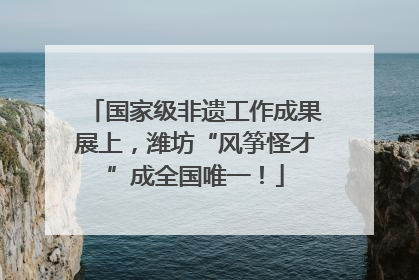 国家级非遗工作成果展上，潍坊“风筝怪才”成全国唯一！