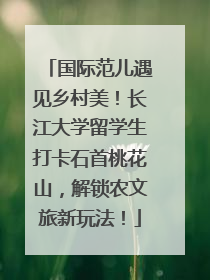 国际范儿遇见乡村美！长江大学留学生打卡石首桃花山，解锁农文旅新玩法！