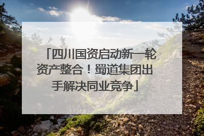 四川国资启动新一轮资产整合！蜀道集团出手解决同业竞争