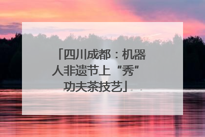 四川成都：机器人非遗节上“秀”功夫茶技艺