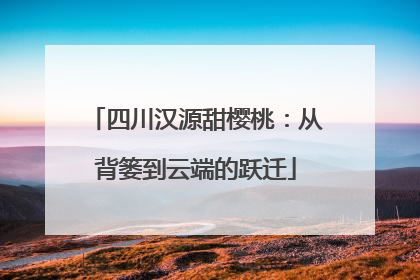 四川汉源甜樱桃：从背篓到云端的跃迁