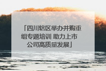 四川辖区举办并购重组专题培训 助力上市公司高质量发展
