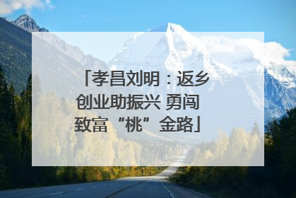 孝昌刘明：返乡创业助振兴 勇闯致富“桃”金路