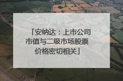 安纳达：上市公司市值与二级市场股票价格密切相关