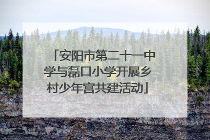 安阳市第二十一中学与磊口小学开展乡村少年宫共建活动