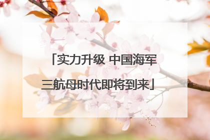 实力升级 中国海军三航母时代即将到来