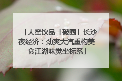 大窑饮品「破圈」长沙夜经济：劲爽大汽重构美食江湖味觉坐标系