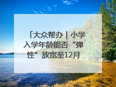 大众帮办｜小学入学年龄能否“弹性”放宽至12月31日？有地方已在探索