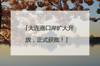 大连港口岸扩大开放，正式获批！