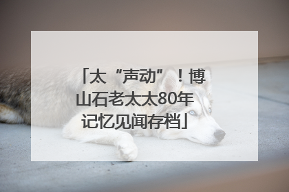 太“声动”！博山石老太太80年记忆见闻存档