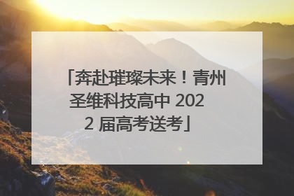 奔赴璀璨未来！青州圣维科技高中 2022 届高考送考