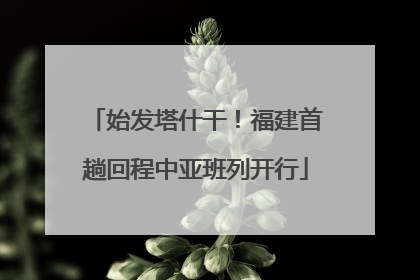 始发塔什干！福建首趟回程中亚班列开行