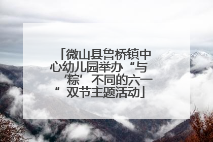 微山县鲁桥镇中心幼儿园举办“与‘粽’不同的六一”双节主题活动
